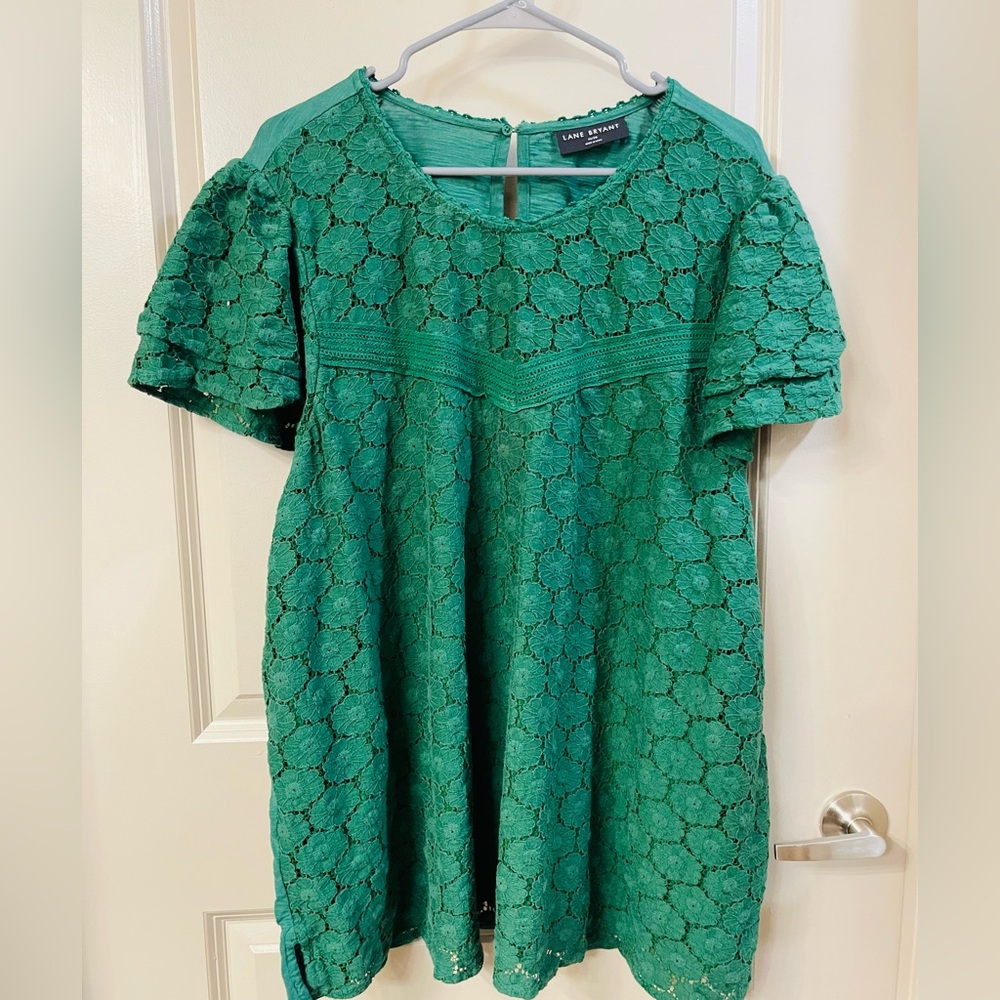 Lane Bryant Emerald Lace Dress